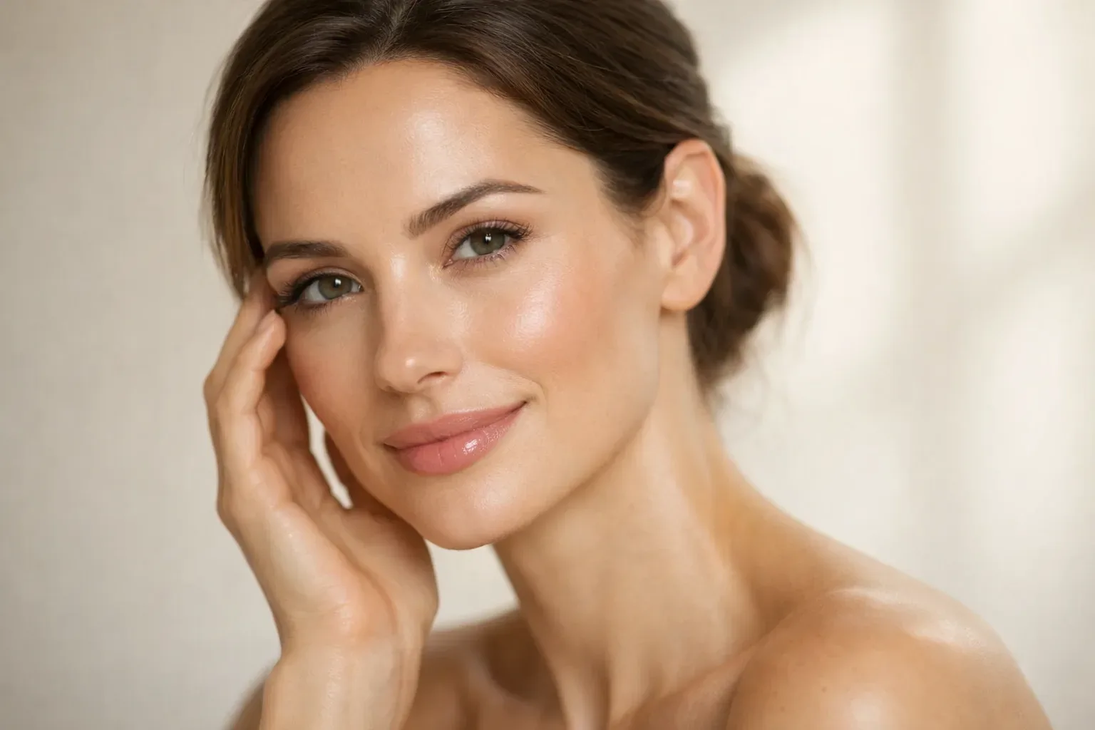 Woman skincare and beauty portrait